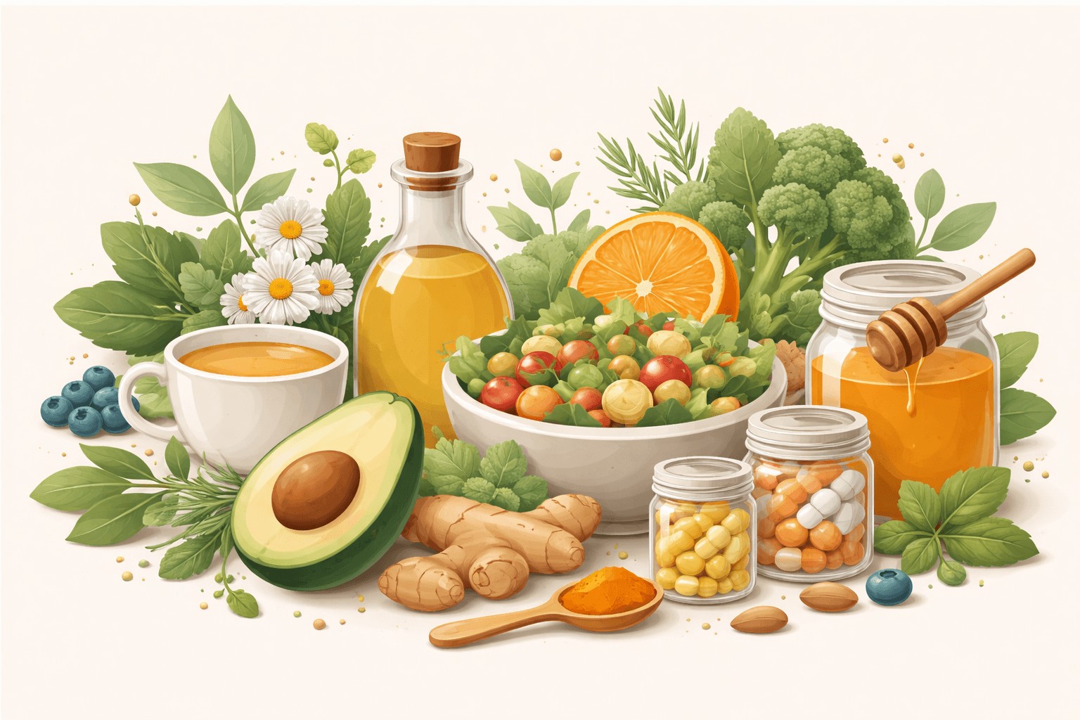 Nutrition and Herbal Guide for Wellness: Evidence‑Based Foods, Vitamins, and Herbal Remedies