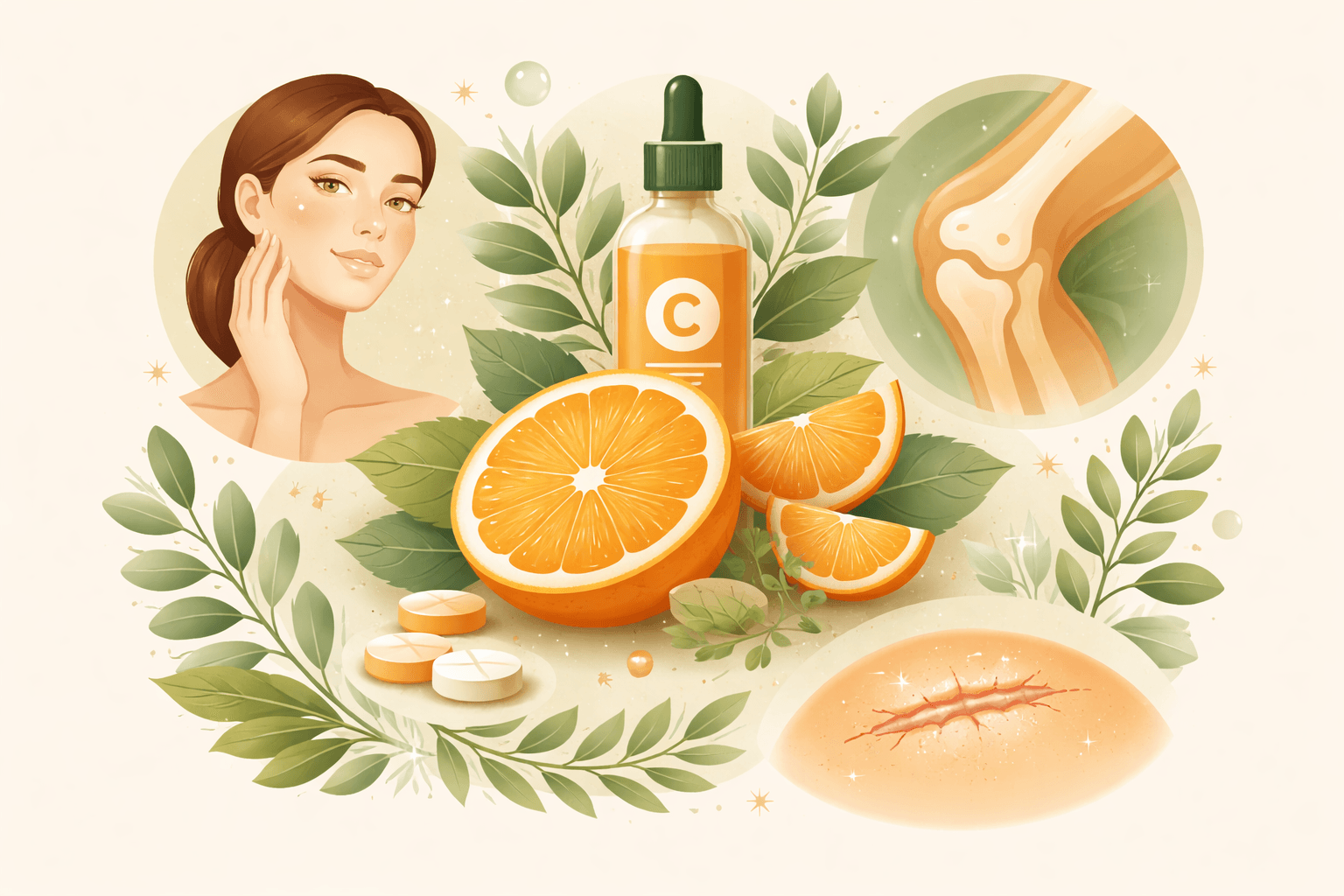 Vitamin C as the Collagen Cofactor: What Science Says for Skin, Joints, and Wound Healing